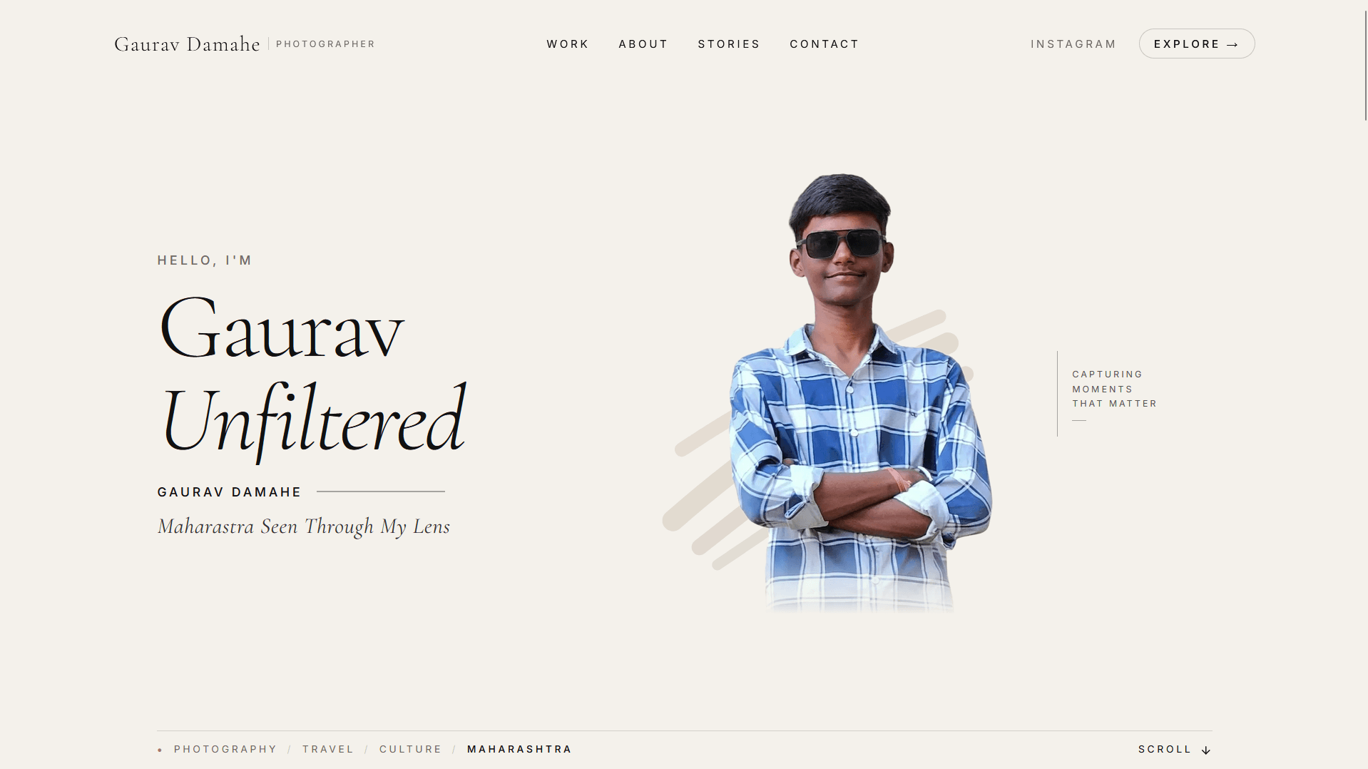 Photography portfolio website